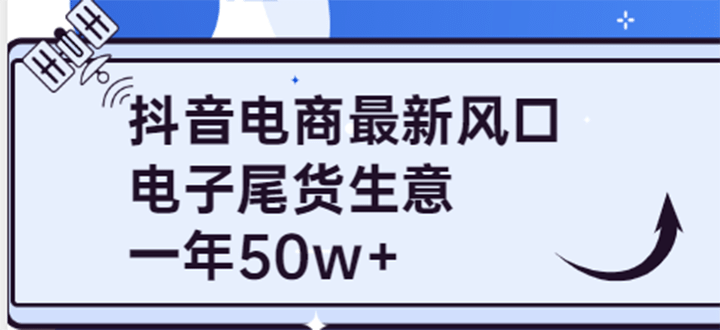 抖音电商最新风口，利用信息差做电子尾货生意，一年50w+（7节课+货源渠道)-爱省资源网
