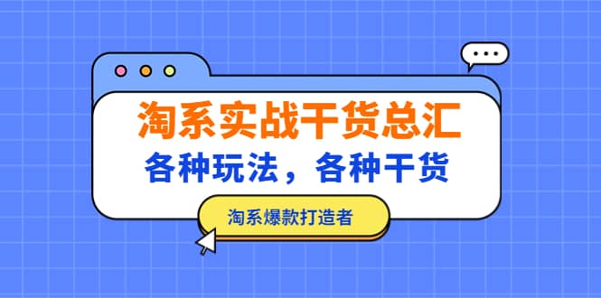淘系实战干货总汇：各种玩法，各种干货，淘系爆款打造者-爱省资源网