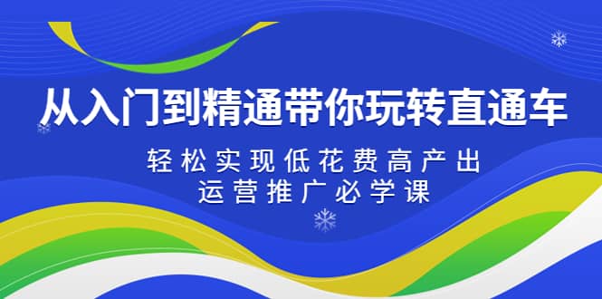 从入门到精通带你玩转直通车：轻松实现低花费高产出，35节运营推广必学课-爱省资源网