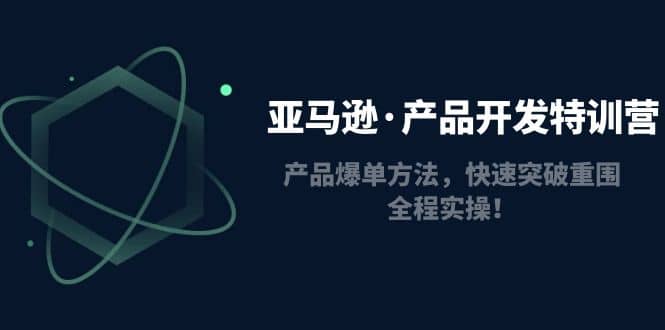 亚马逊·产品开发特训营：产品爆单方法，快速突破重围，全程实操-爱省资源网