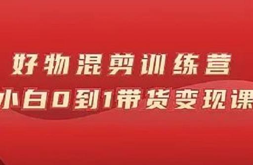 万三好物混剪训练营：小白0到1带货变现课-爱省资源网