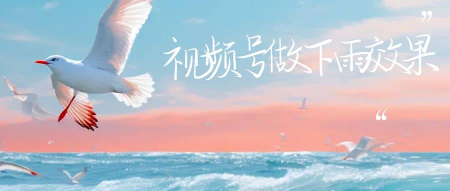 视频号做下雨视频一个账号一周涨粉10W+年入100w-爱省资源网