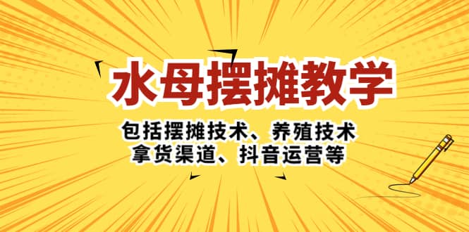 水母·摆摊教学，包括摆摊技术、养殖技术、拿货渠道、抖音运营等-爱省资源网