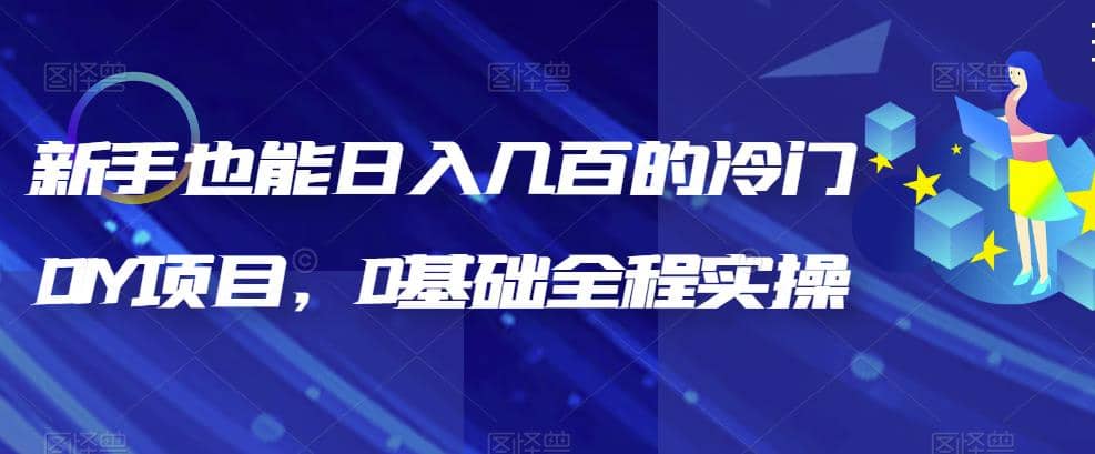 新手也能日入几百的冷门DIY项目，0基础全程实操【揭秘】-爱省资源网