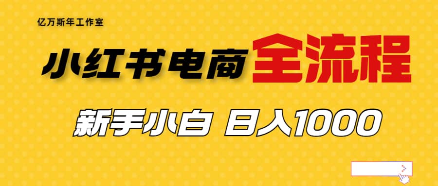 外面收费4988的小红书无货源电商从0-1全流程，日入1000＋-爱省资源网