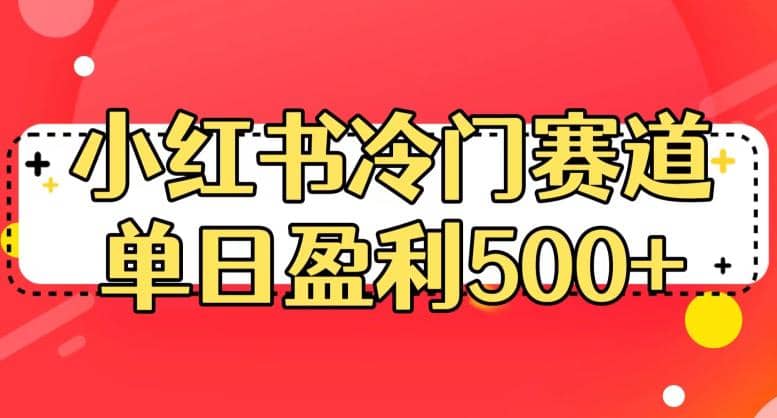 小红书冷门赛道，单日盈利500+【揭秘】-爱省资源网