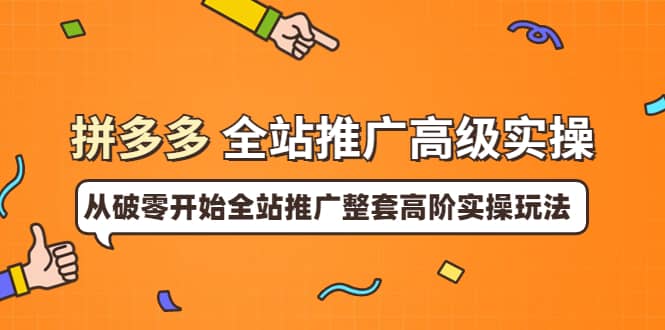 拼多多全站推广高级实操：从破零开始全站推广整套高阶实操玩法-爱省资源网
