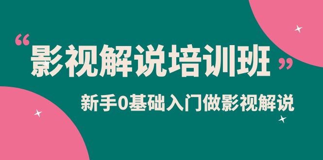 影视解说实战培训班，新手0基础入门做影视解说（10节视频课）-爱省资源网