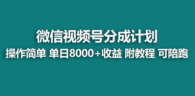 【蓝海项目】视频号分成计划最新玩法，单天收益8000+，附玩法教程，24年…-爱省资源网