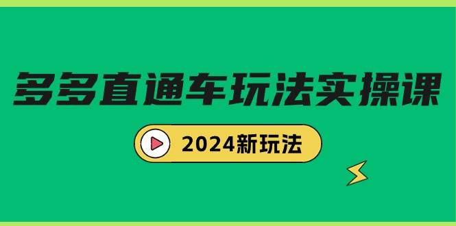 多多直通车玩法实战课，2024新玩法（7节课）-爱省资源网
