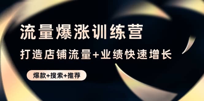 流量爆涨训练营：打造店铺流量+业绩快速增长 (爆款+搜索+推荐)-爱省资源网