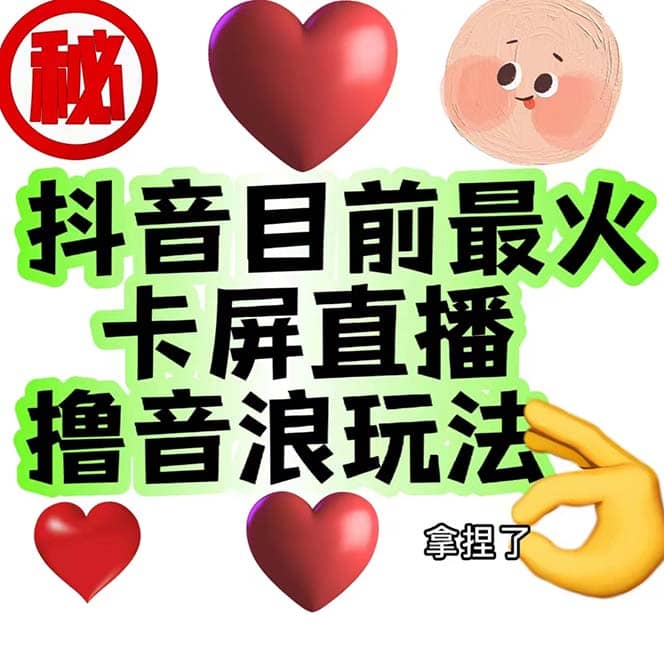 外面收费1980抖音卡屏直播玩法 一个抖音号可以撸几百到几千不等【详细玩法】-爱省资源网