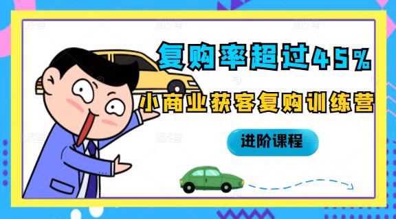 复购率超过45%，小商业获客复购训练营进阶课程-爱省资源网