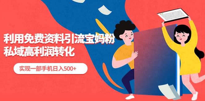 利用免费资料引流宝妈粉，私域高利润转化-爱省资源网