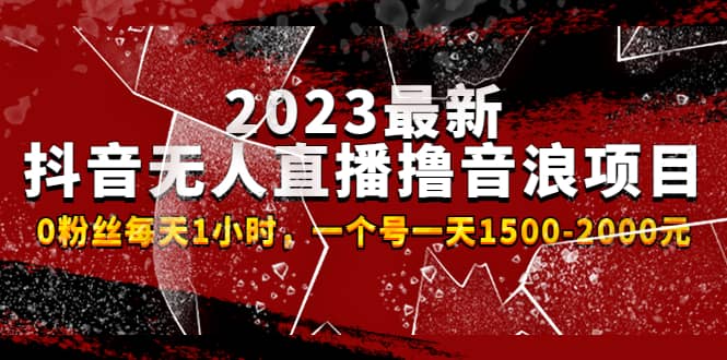 2023最新抖音无人直播撸音浪项目，0粉丝每天1小时，一个号一天1500-2000元-爱省资源网