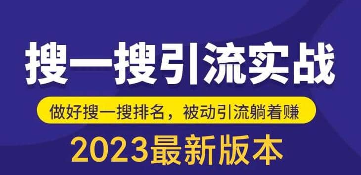 外面收费980的最新公众号搜一搜引流实训课，日引200+-爱省资源网