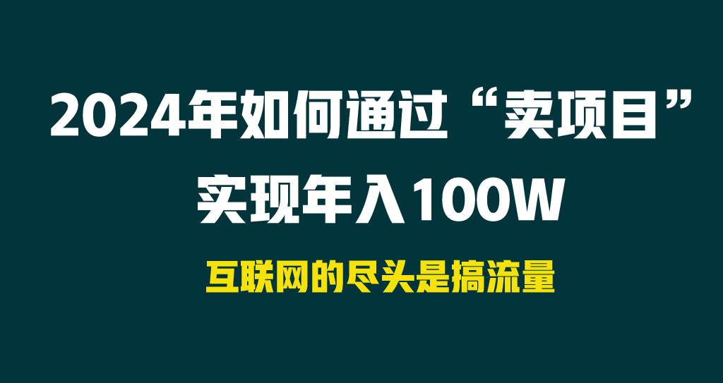 2024年如何通过“卖项目”实现年入100W-爱省资源网