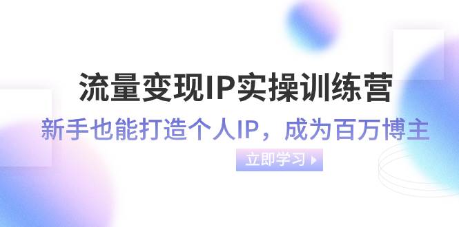流量变现-IP实操训练营：新手也能打造个人IP，成为百万博主（46节课）-爱省资源网
