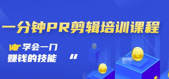 抖音视频一分钟PR剪辑培训：学会一门赚钱的技能，每节课短小精悍-爱省资源网