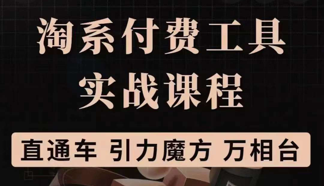 淘系付费工具实战课程【直通车、引力魔方】战略优化，实操演练（价值1299）-爱省资源网