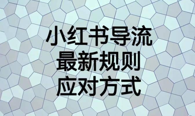 小红书导流最新规则应对方式【揭秘】-爱省资源网