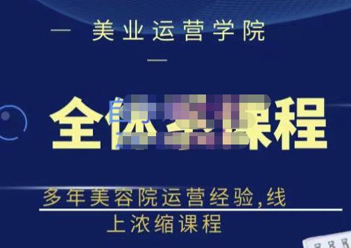 网红美容院全套营销落地课程，多年美容院运营经验，线上浓缩课程-爱省资源网