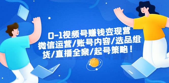 0-1视频号赚钱变现营：微信运营-账号内容-选品组货-直播全案-起号策略-爱省资源网