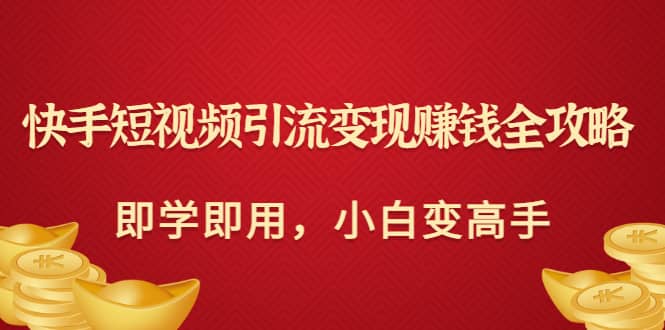 快手短视频引流变现赚钱全攻略：即学即用，小白变高手（价值980元）-爱省资源网
