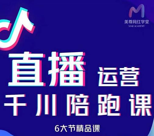 美尊-抖音直播运营千川系统课：直播​运营规划、起号、主播培养、千川投放等-爱省资源网
