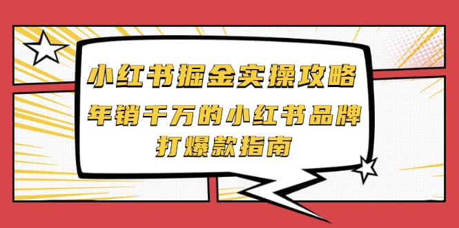 小红书掘金实操攻略，年销千万的小红书品牌打爆款指南-爱省资源网