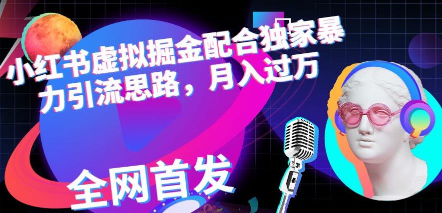 小红书虚拟掘金配合独家首发暴力引流思路，月入过万【揭秘】-爱省资源网