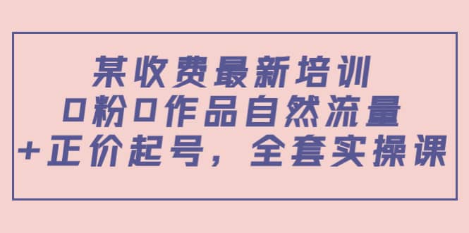 某收费最新培训：0粉0作品自然流量+正价起号，全套实操课-爱省资源网
