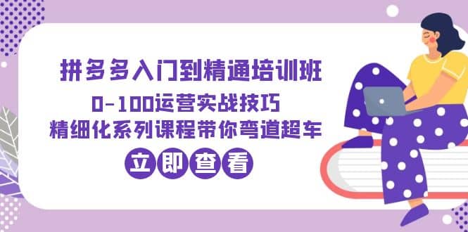 2023拼多多入门到精通培训班：0-100运营实战技巧 精细化系列课带你弯道超车-爱省资源网