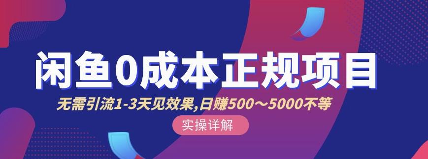 宇晨闲鱼无货源，十几节课程丰富讲诉闲鱼卖货技巧，价值6980-爱省资源网