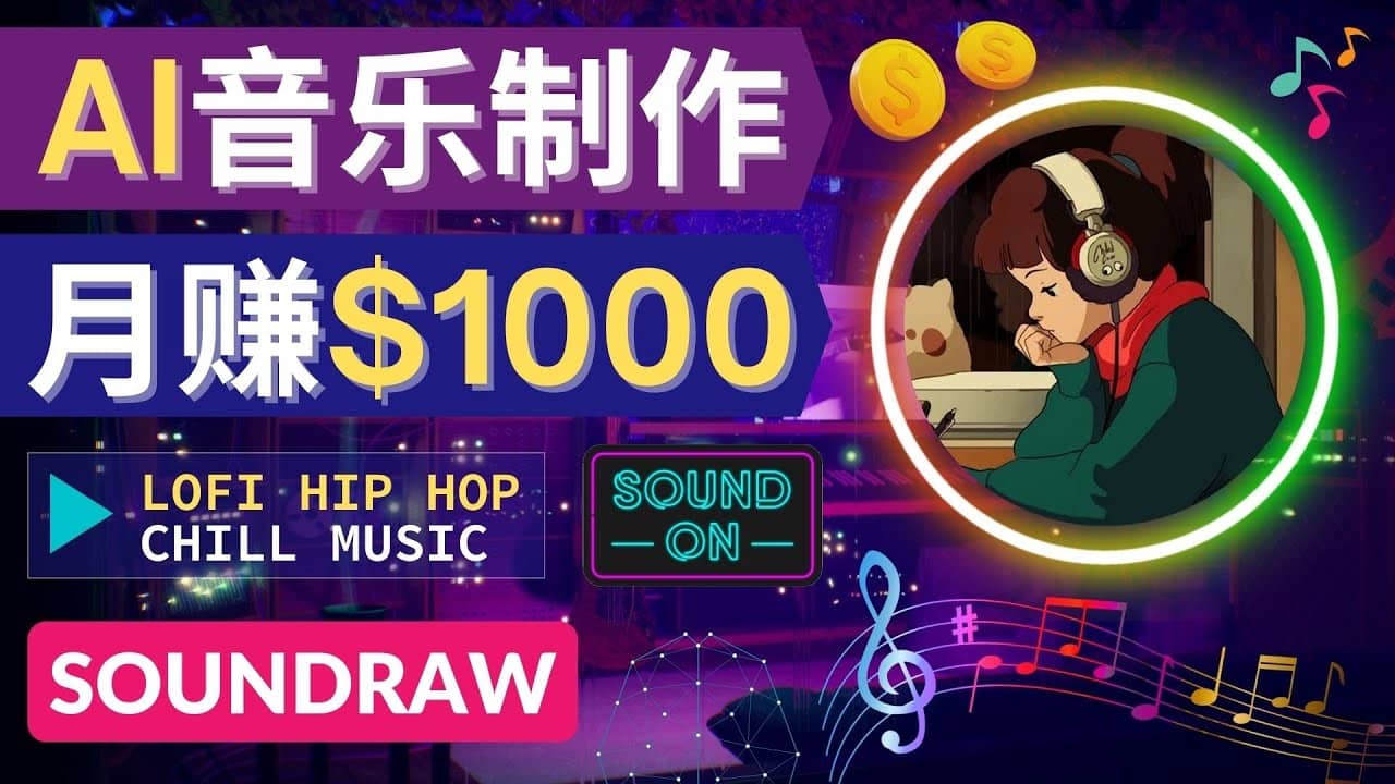 无需任何音乐基础： 使用AI软件制作Lofi Hip Hop Chill Music 月赚1000美元-爱省资源网