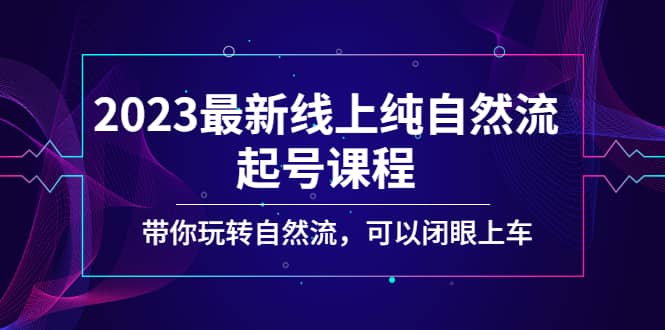 2023最新线上纯自然流起号课程，带你玩转自然流，可以闭眼上车-爱省资源网