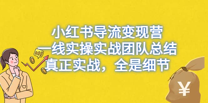 小红书导流变现营，一线实战团队总结，真正实战，全是细节，全平台适用-爱省资源网