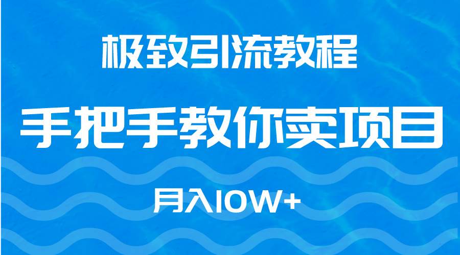 极致引流教程，手把手教你卖项目，月入10W+-爱省资源网