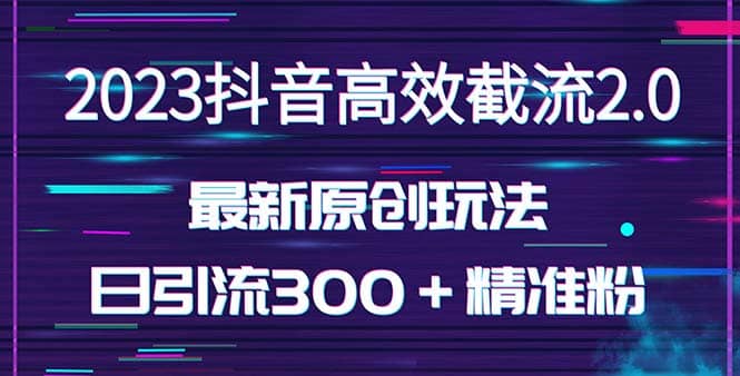 日引300＋创业粉，独家抖音高效截流2.0玩法（价值1280）-爱省资源网