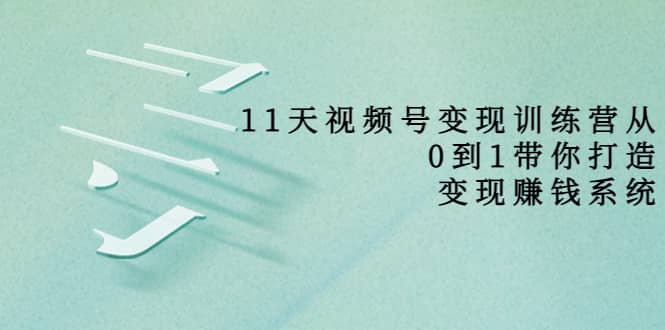 好望角·11天视频号变现训练营，从0到1打造变现赚钱系统（价值398）-爱省资源网