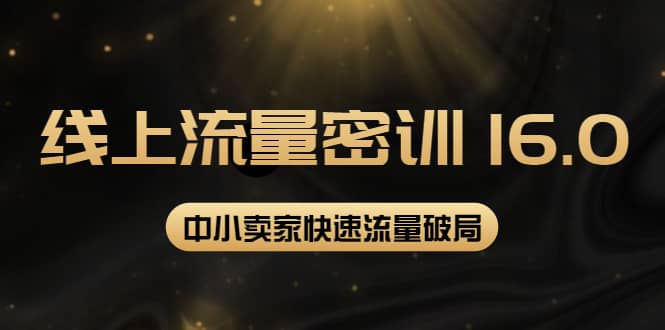 2022秋秋线上流量密训16.0：包含 暴力引流10W+中小卖家流量破局技巧 等等！-爱省资源网