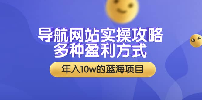 导航网站实操攻略，多种盈利方式，年入10w的蓝海项目（附搭建教学+源码）-爱省资源网