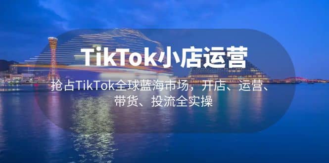 TikTok小店运营 抢占TikTok全球蓝海市场，开店、运营、带货、投流全实操-爱省资源网