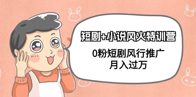 短剧+小说风火特训营，0粉短剧风行推广，月入过万（102节课）-爱省资源网