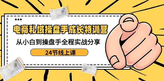 电商私域-操盘手成长特训营：从小白到操盘手全程实战分享-24节线上课-爱省资源网