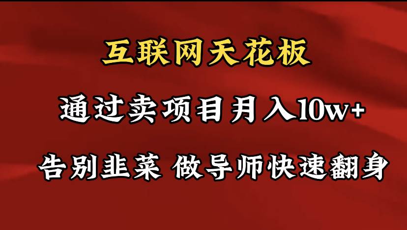导师训练营互联网的天花板，让你告别韭菜，通过卖项目月入10w+，一定要…-爱省资源网