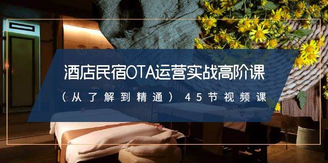 酒店民宿-OTA运营实战高阶课（从了解到精通）45节视频课-爱省资源网