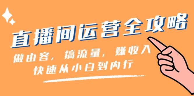 直播间-运营全攻略：做由容，搞流量，赚收入一快速从小白到内行（46节课）-爱省资源网
