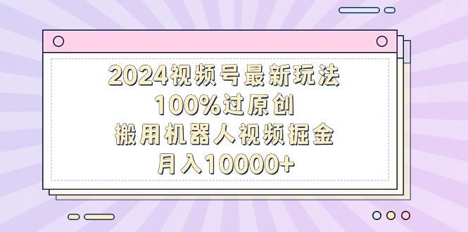 2024视频号最新玩法，100%过原创，搬用机器人视频掘金，月入10000+-爱省资源网