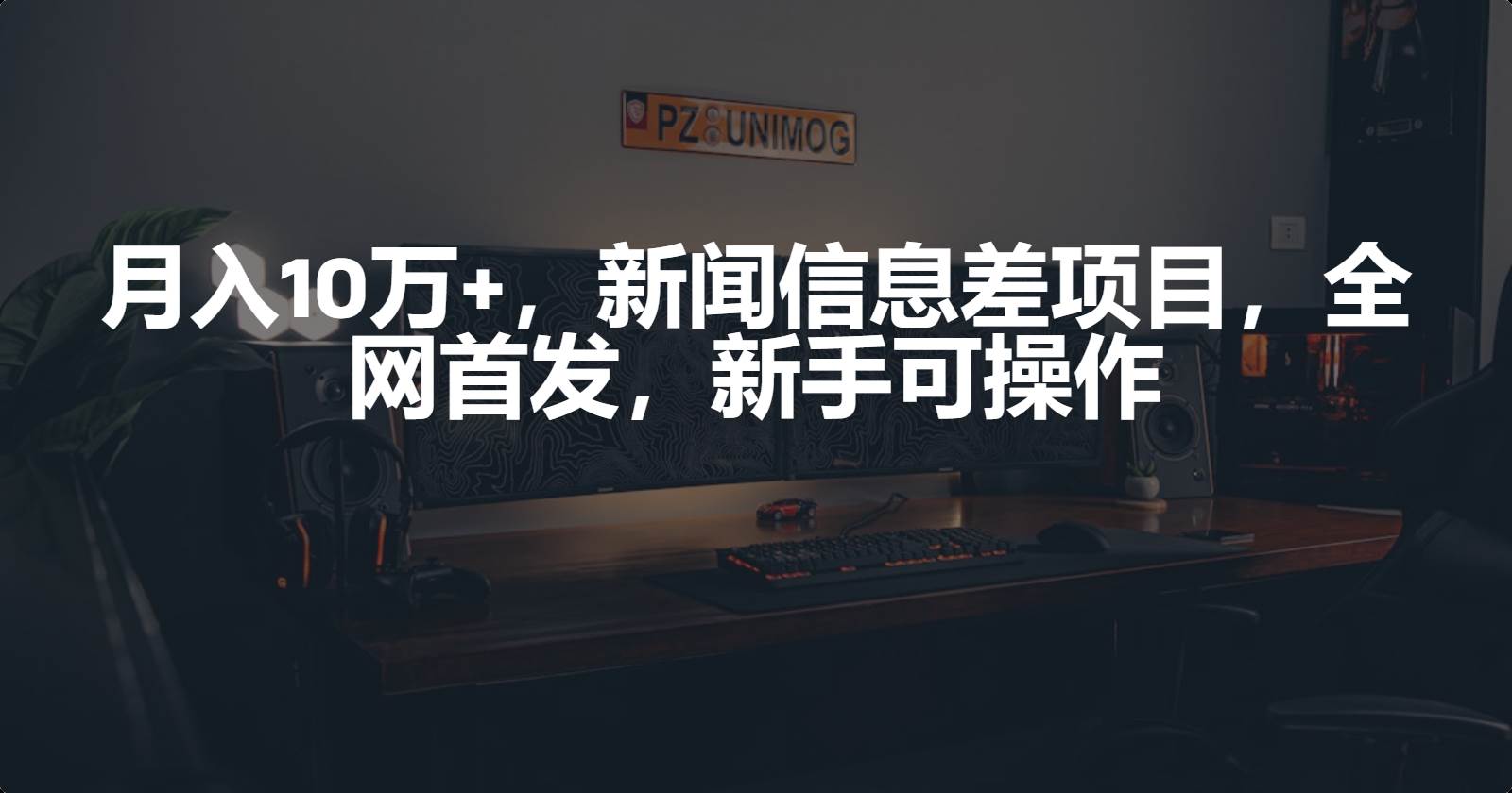 月入10万+，新闻信息差项目，新手可操作-爱省资源网